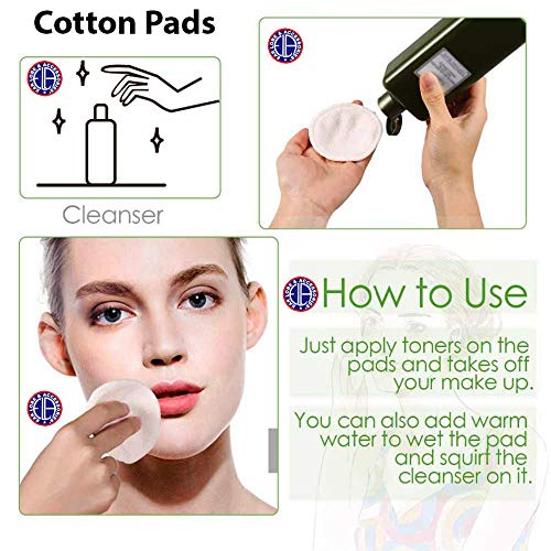 Premium Cotton Pads for Ear Lobe Care - 200 Pack Soft Multicolor Wipes (50g) | Gentle Makeup Remover, Piercing Aftercare & Skincare Essentials
