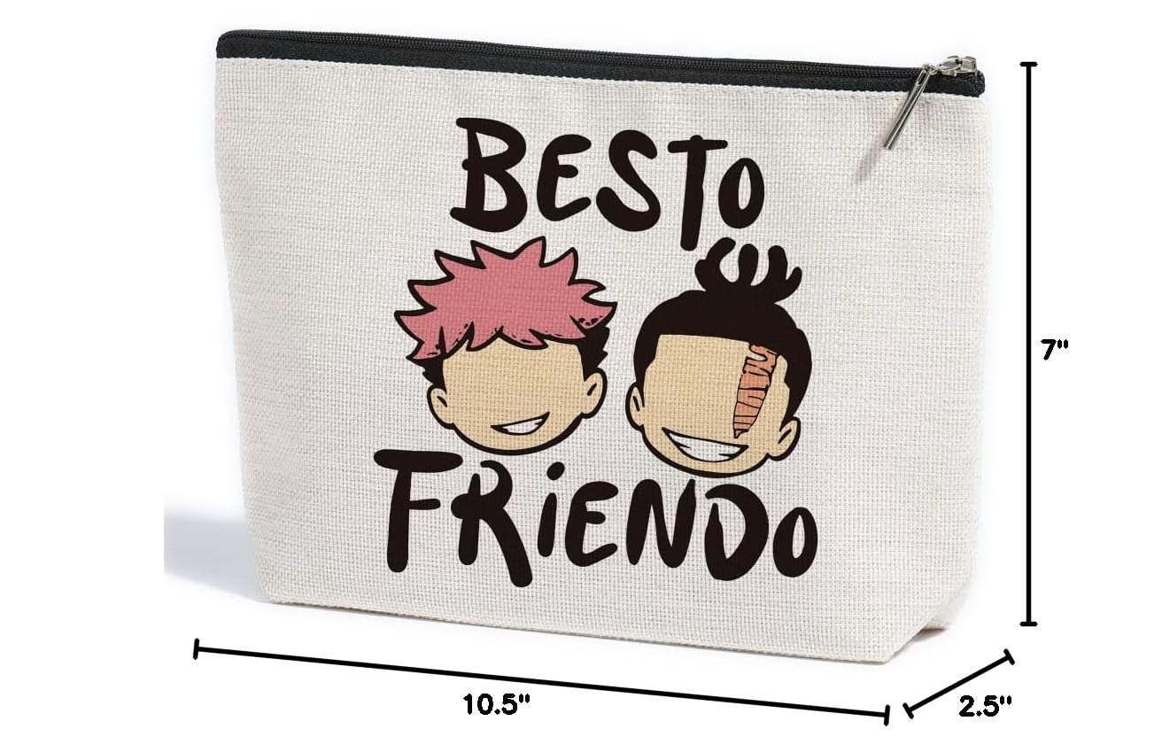 Best Anime Makeup Bag - Cute Jujutsu Kaisen Merch Gift for Women, Teens & Girls - Perfect for Birthday, Graduation, Friendship & Nurse Gifts - Great for Cosplay, Travel & Daily Use