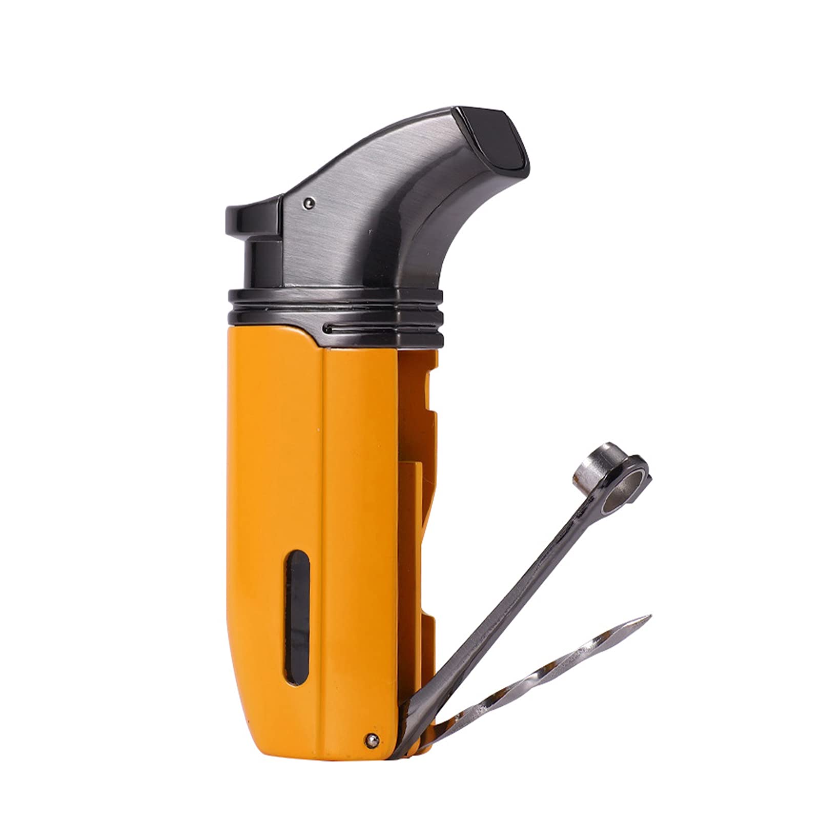 Premium Stainless Steel Windproof Jet Torch Lighter & Cigar Cutter Set - Luxury Men's Gift for Cigar Enthusiasts - Perfect for Outdoor Smoking, Camping, and Special Occasions