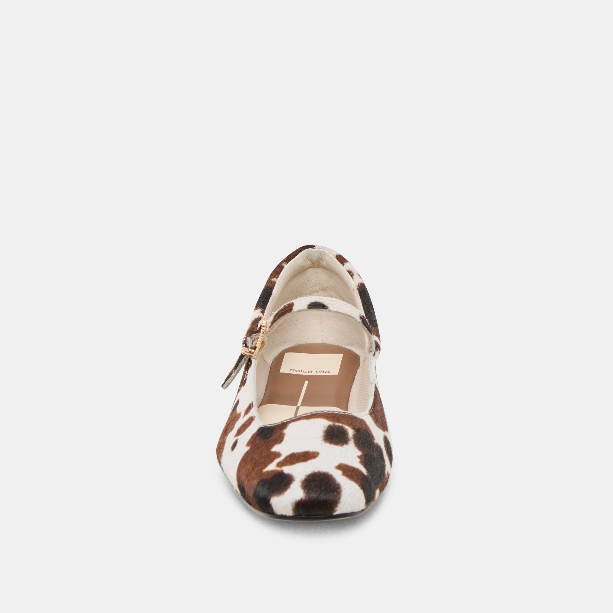 REYES Women's Ballet Flats in Cocoa Taurus Calf Hair - Comfortable & Stylish Shoes for Work, Casual Outfits & Everyday Wear