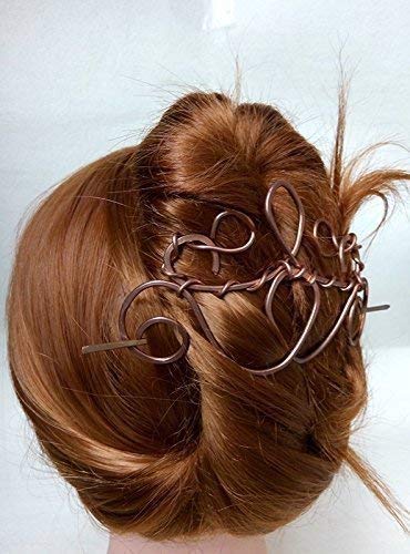 Copper Crown Hair Barrette - Elegant Metal Hair Clip & Hair Pin for Women with Thick Hair - Perfect Hair Stick & Hair Jewelry Gift for Weddings, Parties & Special Occasions
