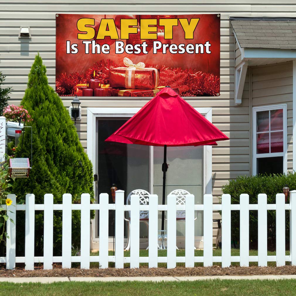 Durable Vinyl Banner - 60x144 Inches, Weatherproof & Industrial Grade with 10 Grommets for Secure Installation | Perfect for Yard Signs, Safety Warnings, Construction Sites, and Outdoor Events