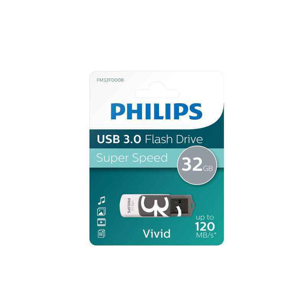 Philips 32GB USB 3.0 Flash Drive - High-Speed Data Transfer for Work, School & Travel