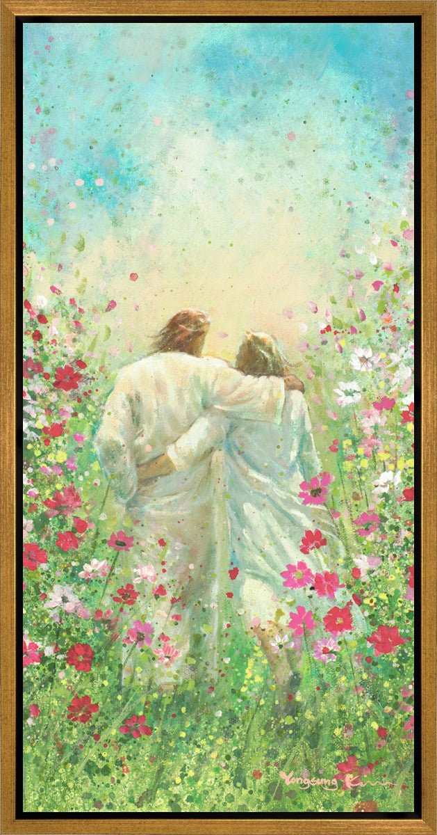 Divine Companion Gallery Wrap Canvas Art - Handmade Wall Decor for Living Room, Bedroom & Office - Perfect Gift for Home & Wedding