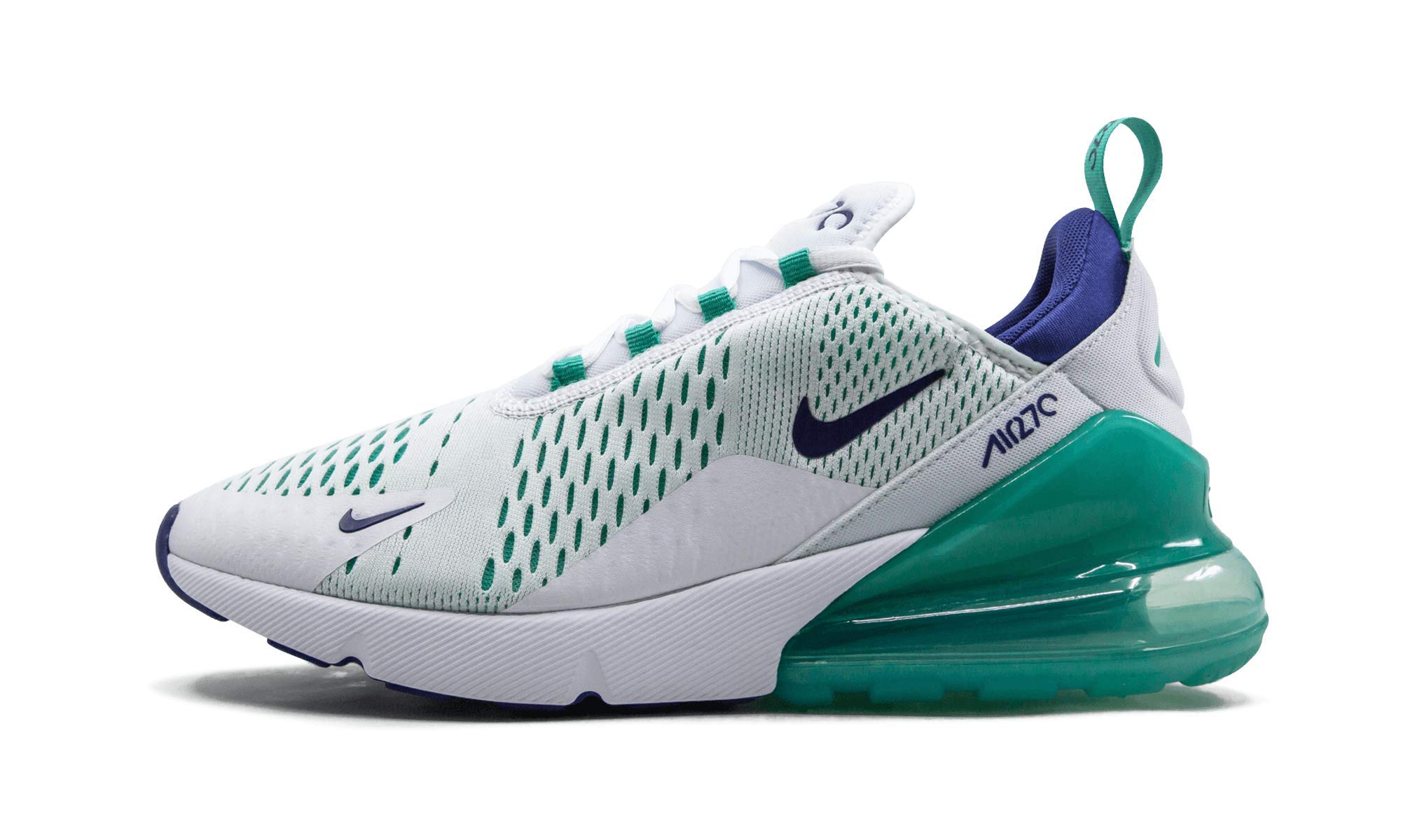 Nike Air Max 270 Men's Running Shoes - White/Hyper Jade - Lightweight Cushioned Sneakers for Jogging, Gym & Casual Wear
