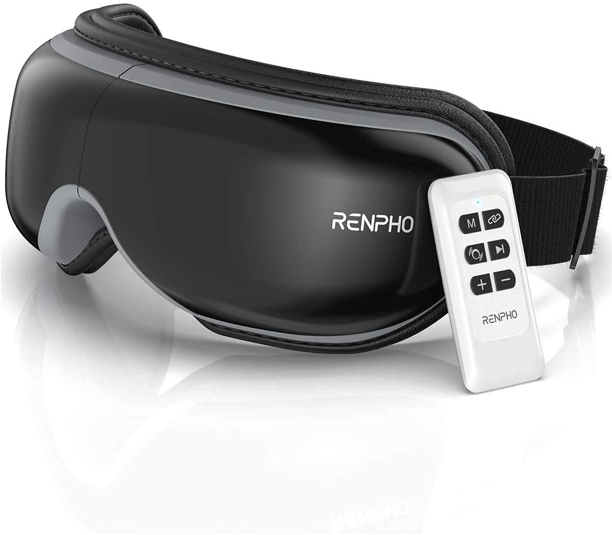 RENPHO Eye Massager with Heat & Shiatsu Massage - Bluetooth Remote Control for Relaxation & Stress Relief - Perfect for Home, Office & Travel Use
