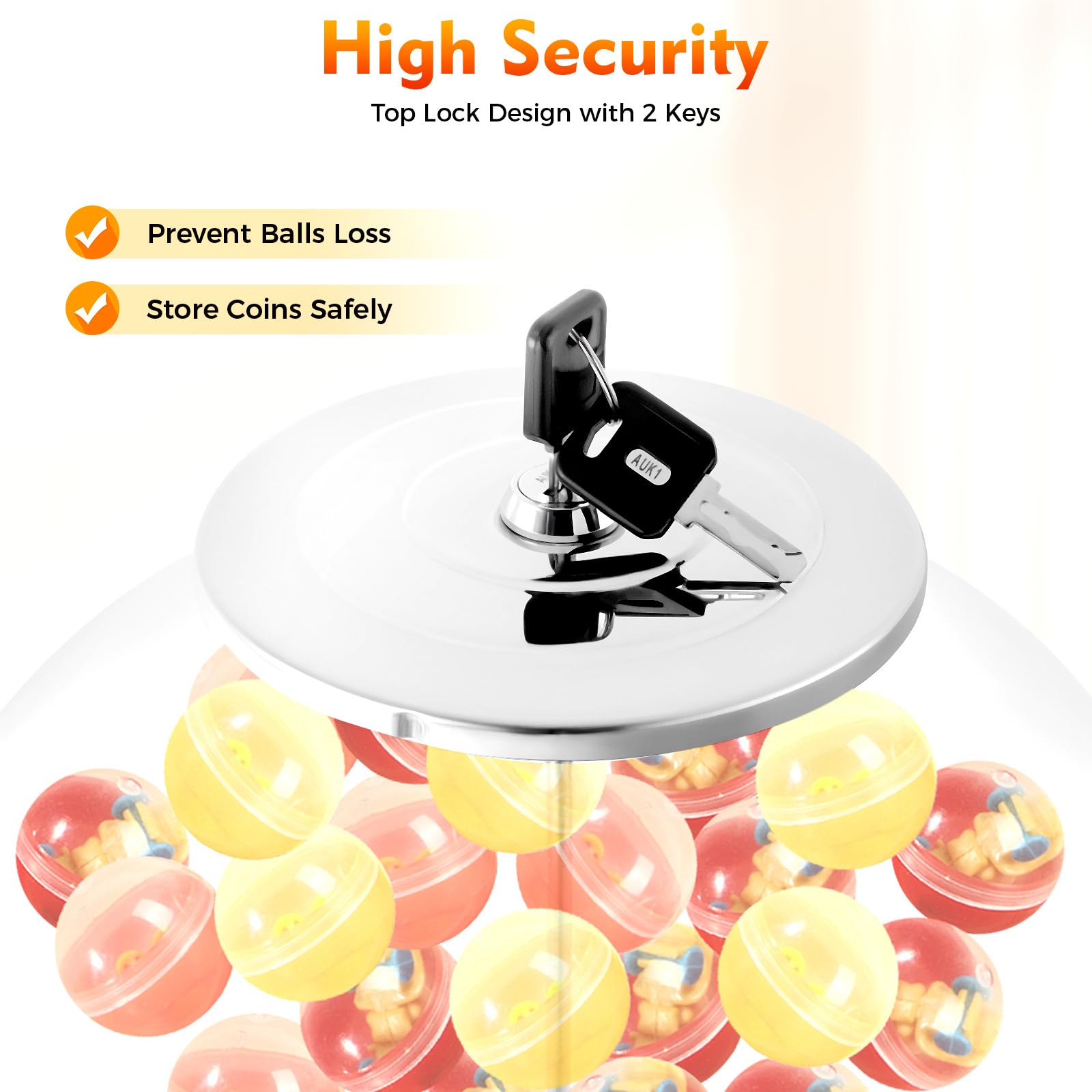 **Mini Candy Gumball Vending Machine - White | Toy & Capsule Dispenser for Business | Perfect for Parties, Events & Retail Stores | Only $1**