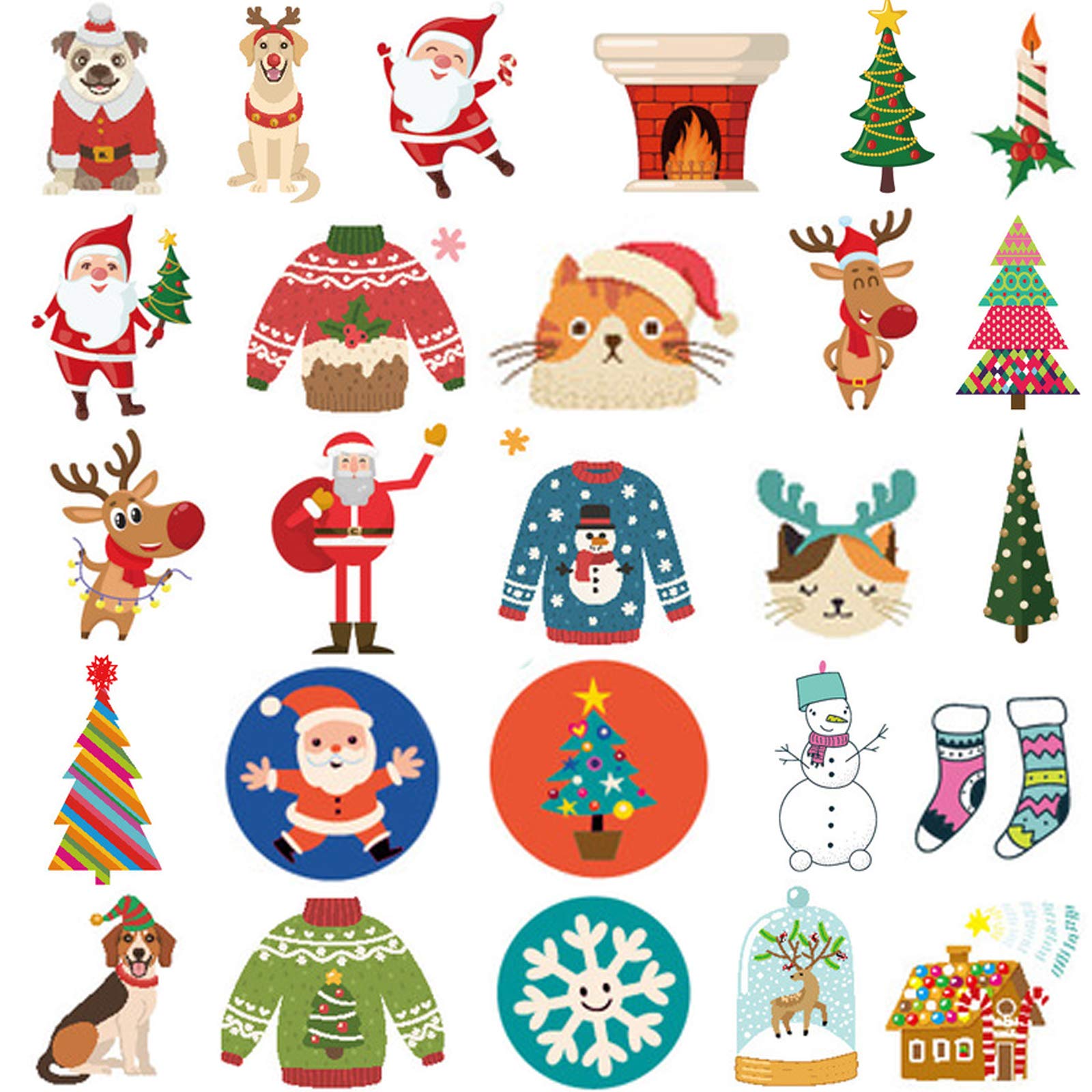Ooopsiun Christmas Temporary Tattoos for Kids - 100 Fun Holiday Tattoos | Santa, Snowman & Reindeer Designs for Christmas Party Favors, Decorations & Stocking Stuffers | Perfect for Holiday Celebrations, Classroom Activities & Gift Exchanges