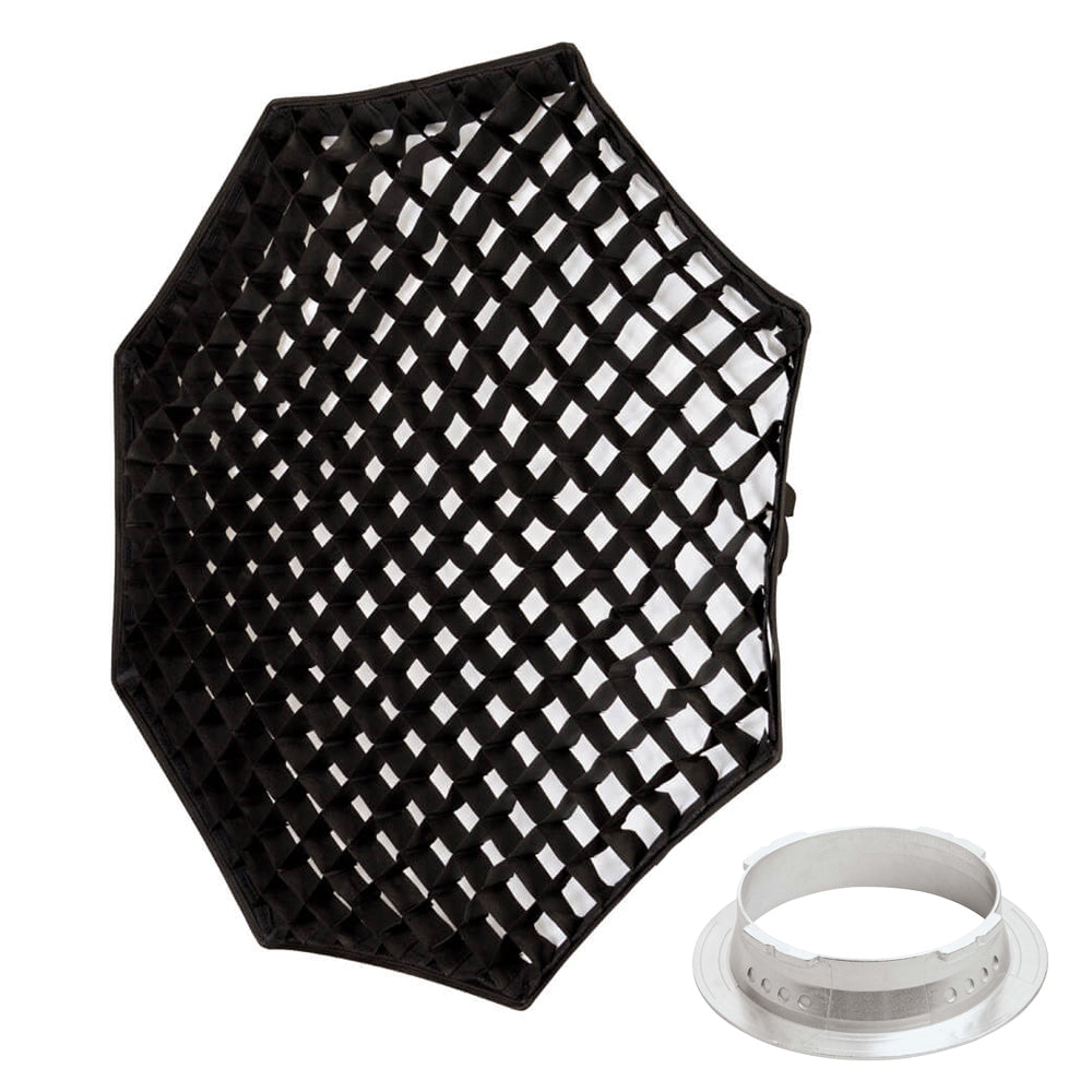 4ft Octagonal Softbox with 5cm Grid - Professional Photography Lighting Diffuser for Studio Portraits, Product Shoots & YouTube Videos