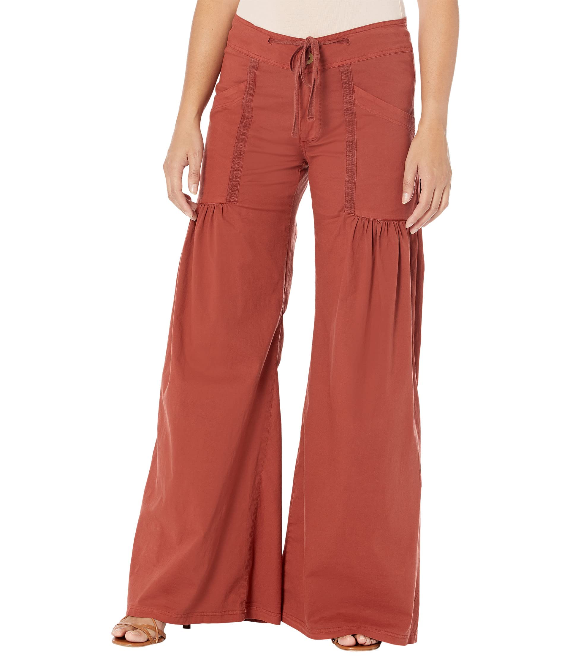 XCVI Women's Willow Wide Leg Stretch Poplin Pants - Comfortable High Waist Trousers for Work, Travel & Casual Wear | Breathable & Flowy Summer Pants