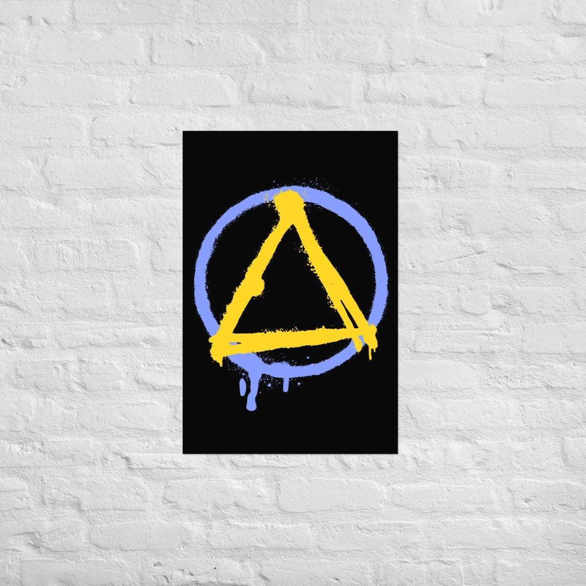 Sobriety Symbol Graffiti Poster - Vibrant Recovery Art Print for AA Meetings, Therapy Offices & Sober Living Spaces
