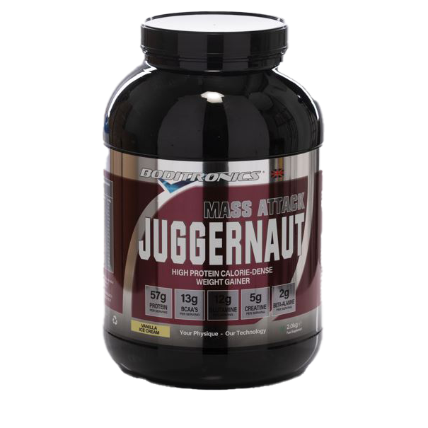 Boditronics Mass Attack Juggernaut 2kg Weight Gain Supplement - Muscle Building & Strength Booster for Bodybuilders & Athletes | Perfect for Post-Workout Recovery & Bulking Phase