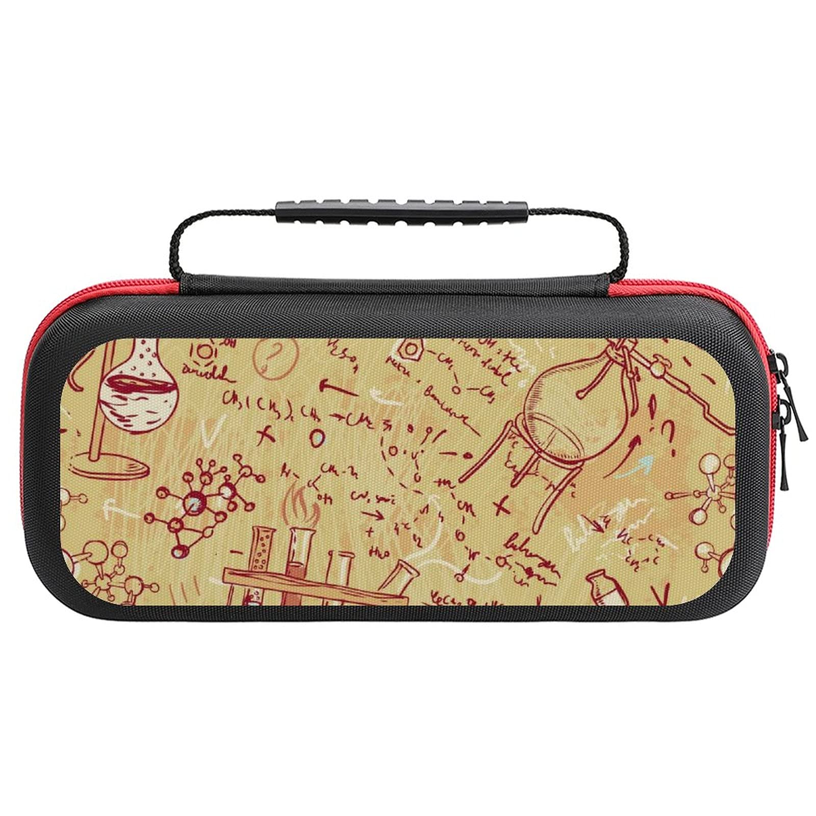Nintendo Switch Lite Travel Case - Chemical Science Print Portable Storage Bag for Switch Lite & Accessories | Perfect for Gaming On-The-Go, Commuting, and Travel Protection