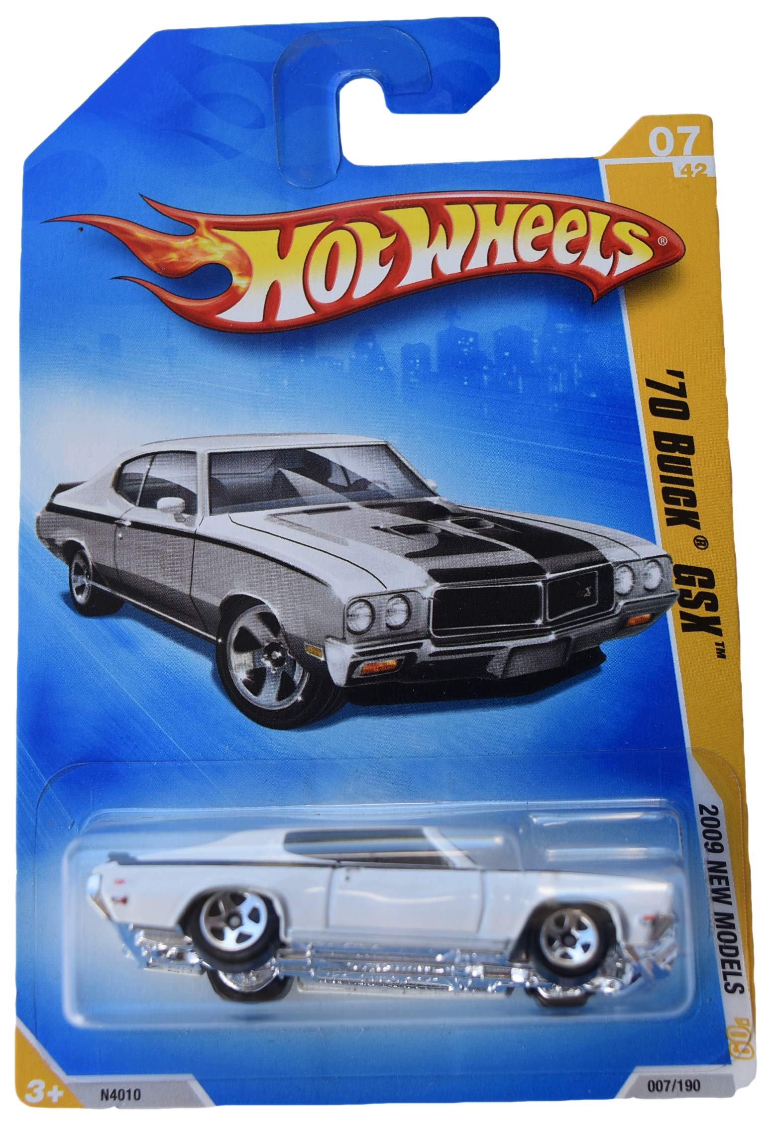Hot Wheels 2009 1:64 Scale Die-Cast White '70 Buick GSX Collectible Car - Perfect for Display, Racing, and Gift Giving