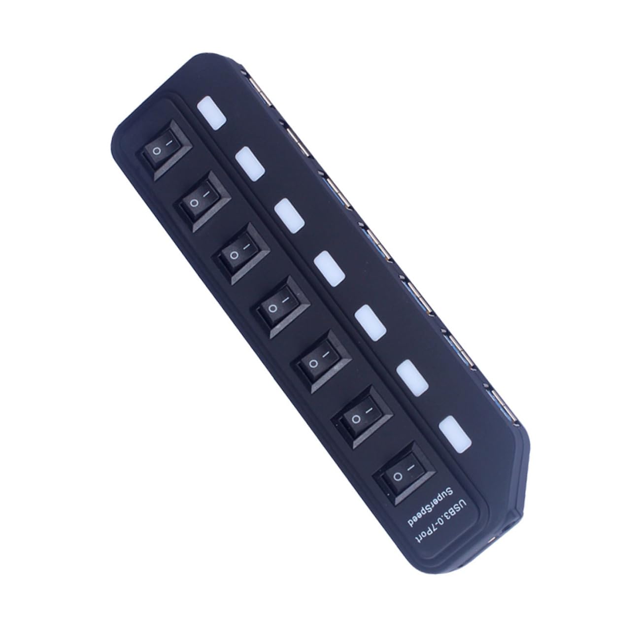 HOMSFOU USB 3.0 Hub 7-Port Docking Station - High-Speed Data Hub for Laptop, Computer, and Tablets - Ideal for Home Office and Multi-Device Setup