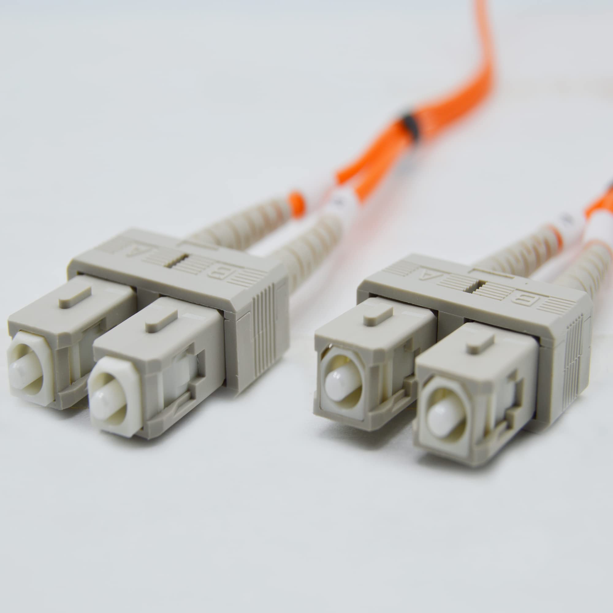 FiberCablesDirect 100M OM2 SC to SC Duplex Fiber Optic Patch Cable | 50/125 Multimode Jumper | 0.5M-300M Length Options | High-Speed Data Center & Network Connectivity