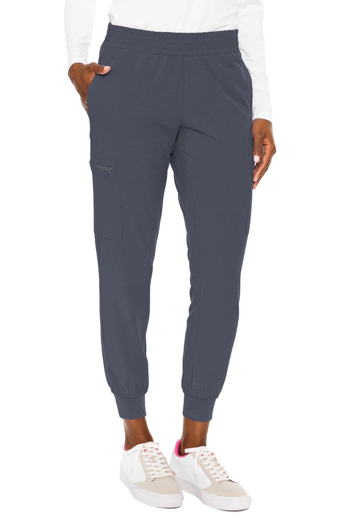 Med Couture Women's Energy Collection Seamed Jogger Scrub Pants - Comfortable Stretch Medical Pants for Nurses, Doctors & Healthcare Professionals - Perfect for Hospital Shifts & Clinical Work