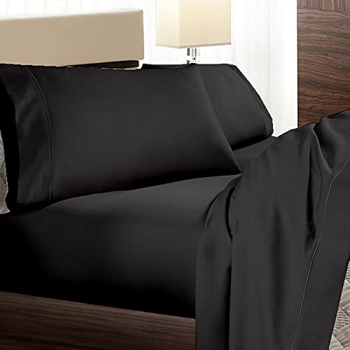 Premium Ultra-Soft Microfiber Twin XL Sheet Set - College Dorm Size, Deep Pocket, Double Brushed for Extra Comfort - Dark Grey Bedding for Dorms, Guest Rooms & Small Spaces