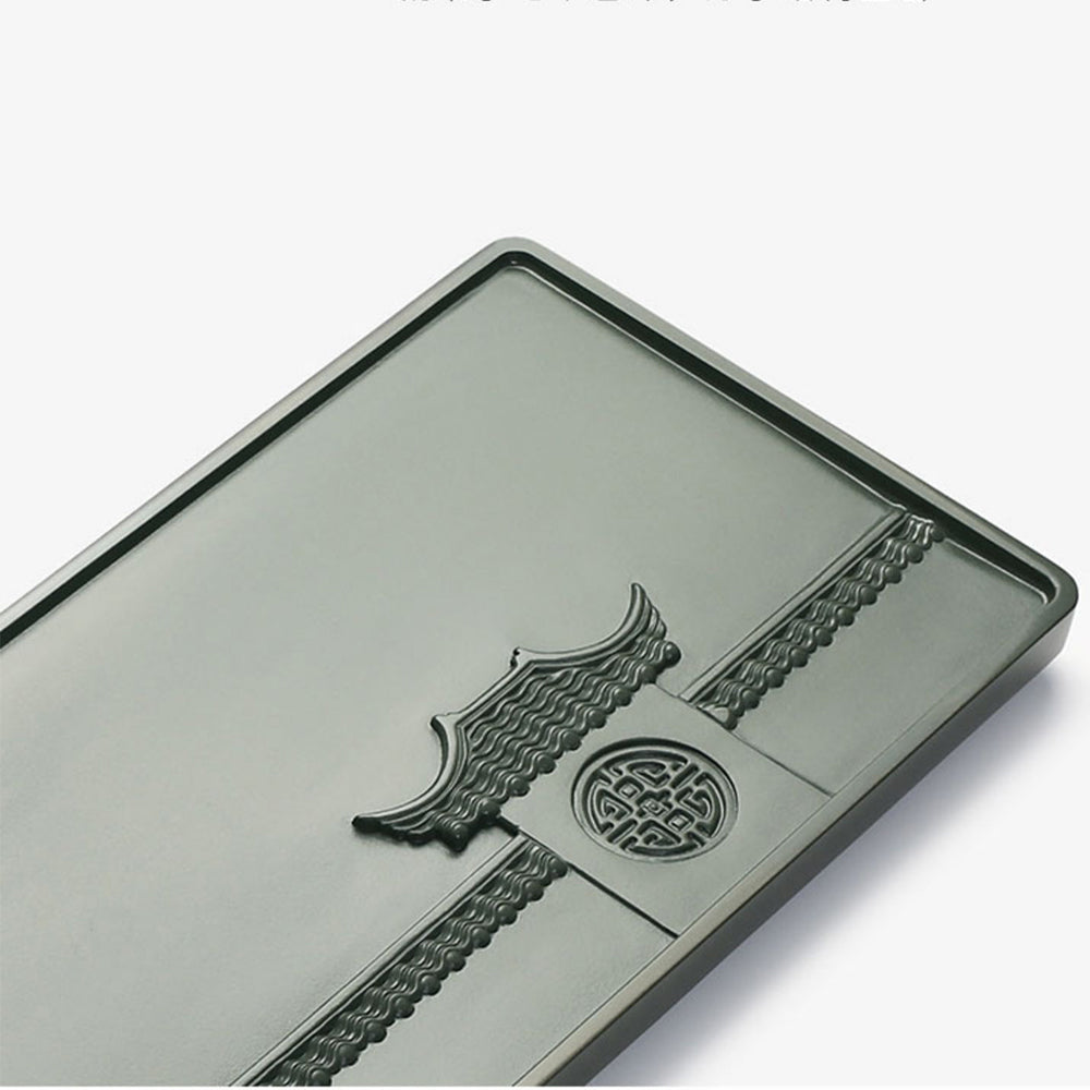 Premium Tianluo Stone Chinese Palace Tea Tray - Handcrafted Gongfu Tea Serving Tray for Traditional Tea Ceremony, Home Decor & Zen Meditation