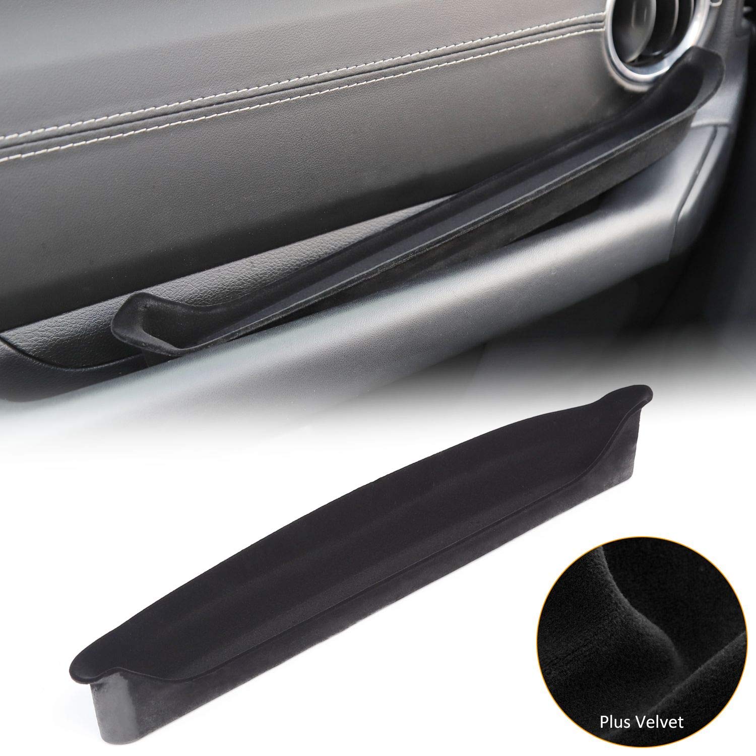 Jeep JL & JT Grab Handle Storage Tray - Premium Velvet Co-Pilot Organizer for 2018-2024 Wrangler JL/JLU & Gladiator JT (2/4 Door) | Interior Accessories | Perfect for Road Trips & Off-Road Adventures