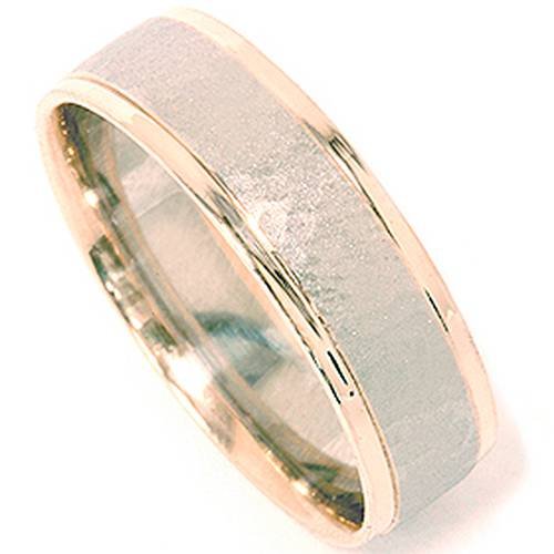 14K Gold Two-Tone Hammered Men's Wedding Band Ring - Durable & Elegant for Weddings, Anniversaries, and Special Occasions