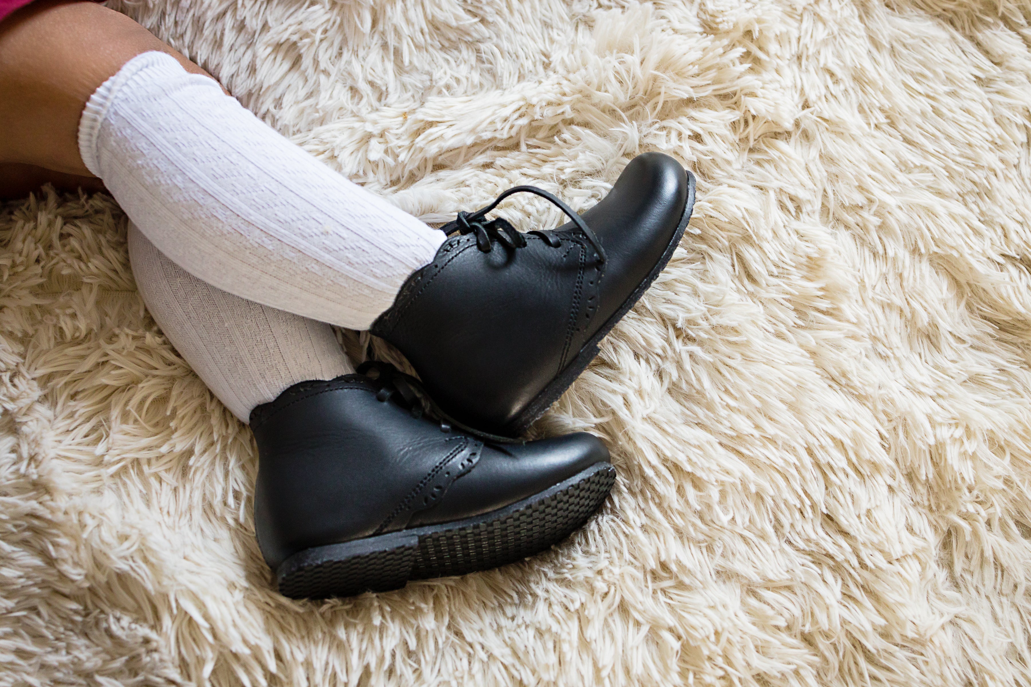 Black Primavera Kids Leather Boots - Waterproof & Comfortable for Outdoor Play, School, and Winter Adventures