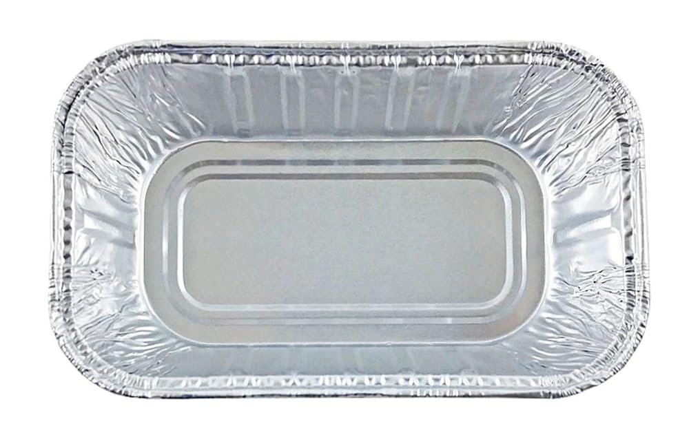 PACTOGO 50-Pack Disposable 1 lb Red Christmas Aluminum Foil Mini Loaf Pans with Clear Dome Lids - Perfect for Holiday Baking, Party Favors & Gift Giving