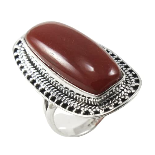 Natural Red Coral Gemstone Ring - 925 Sterling Silver Birthstone Jewelry for Women | Elegant Dainty Ring Gift for Her, Perfect for Weddings, Anniversaries & Special Occasions