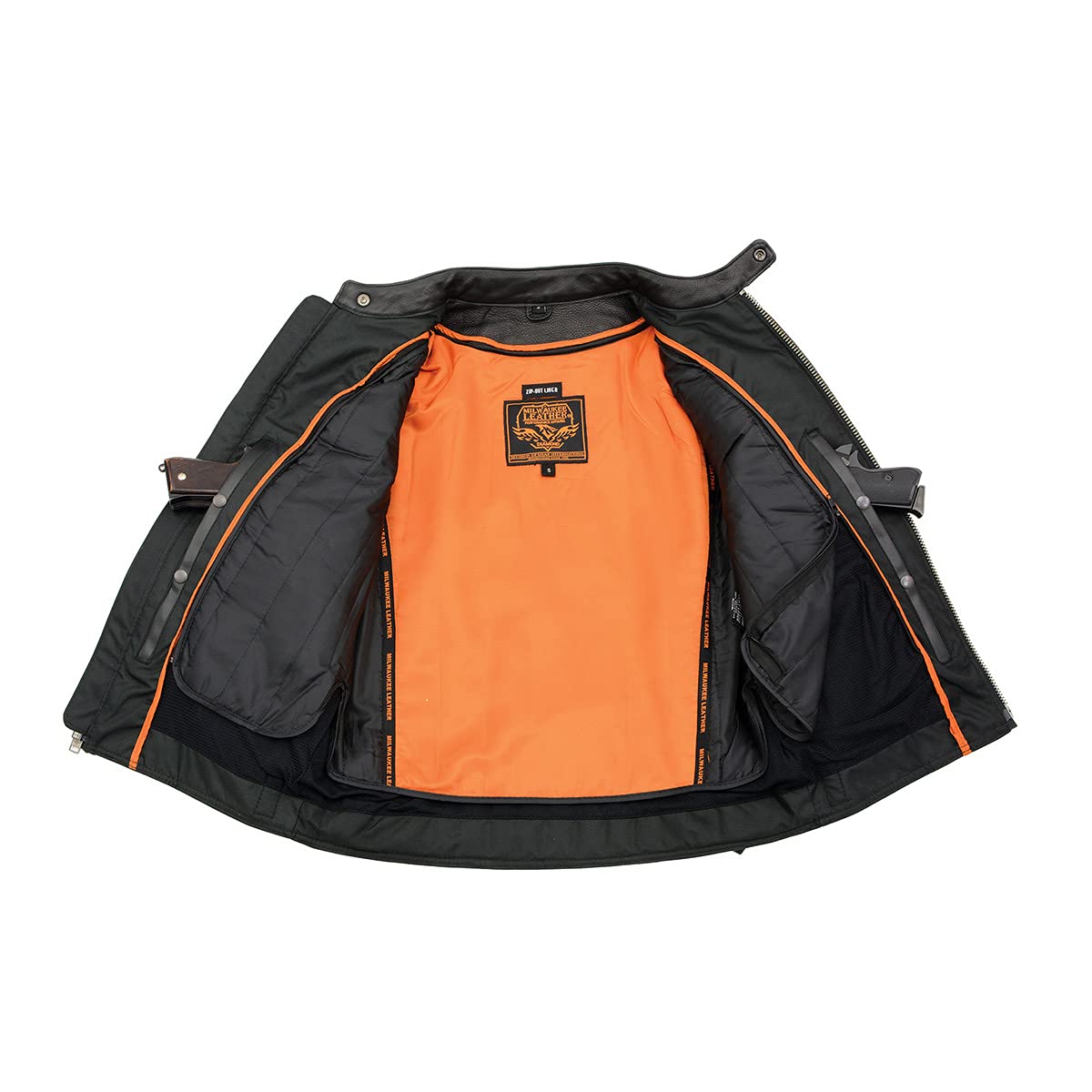 Milwaukee Leather MLM1560 Men's Black Motorcycle Jacket - Long Body & Vented Design for Comfort & Protection | Perfect for Cruising, Touring & Riding in All Seasons