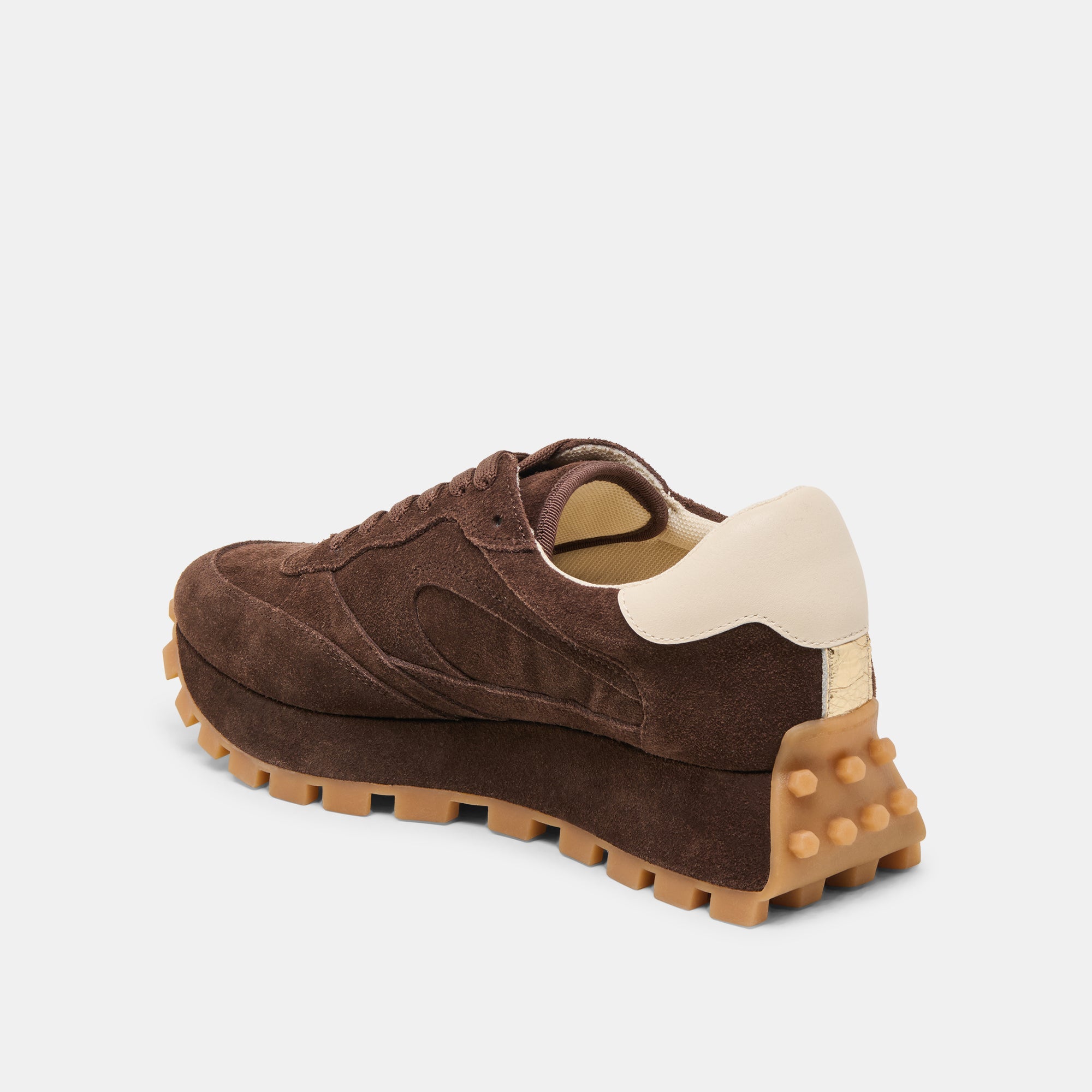 TRICIA Women's Sneakers - DK Brown Suede Casual Shoes for Walking, Running & Everyday Wear | Comfortable & Stylish Footwear for Work, Travel & Outdoor Activities