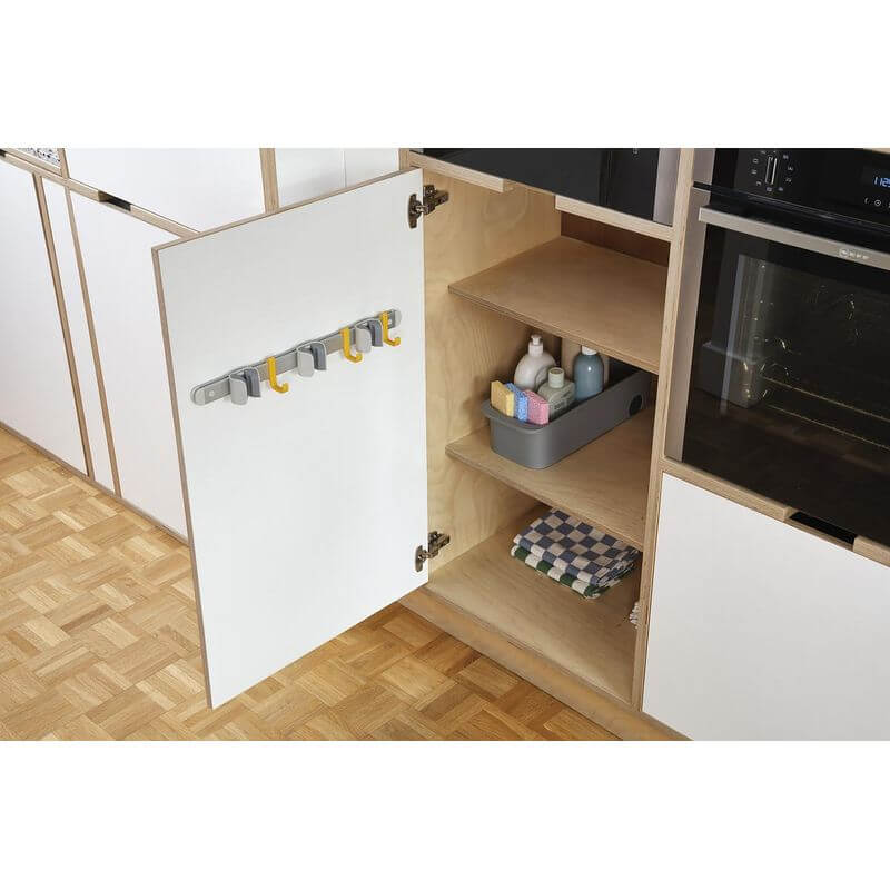 Joseph Joseph CleanTech Cleaning Tool Storage Rail - Organize Sponges, Brushes & Scrubbers - Space-Saving Bathroom & Kitchen Organizer for Easy Access & Drying