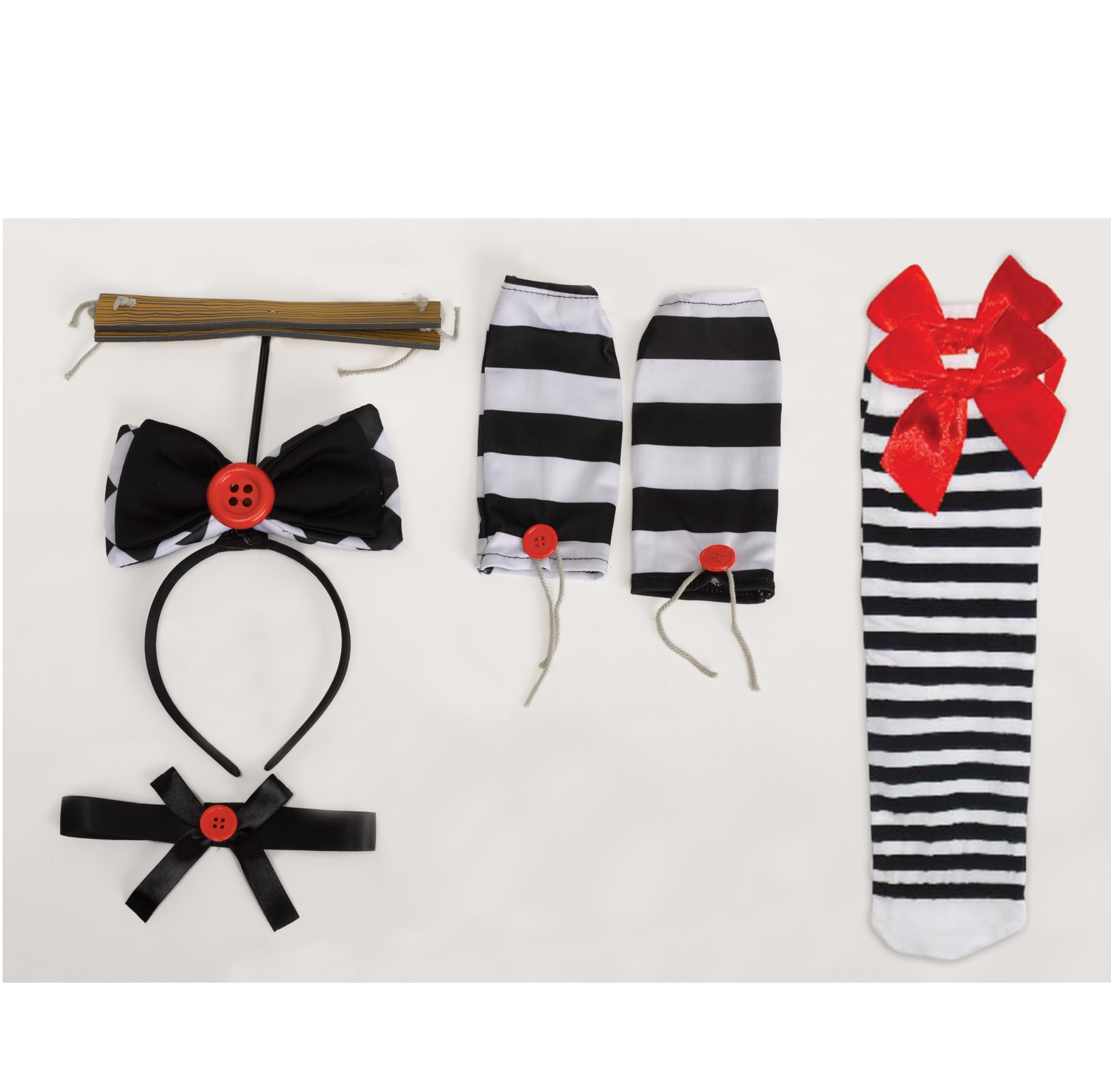 Fun World Girl's Marionette Doll Costume - Puppet String Halloween Dress Up & Pretend Play for Kids - Perfect for Halloween, Cosplay, and Theatrical Performances