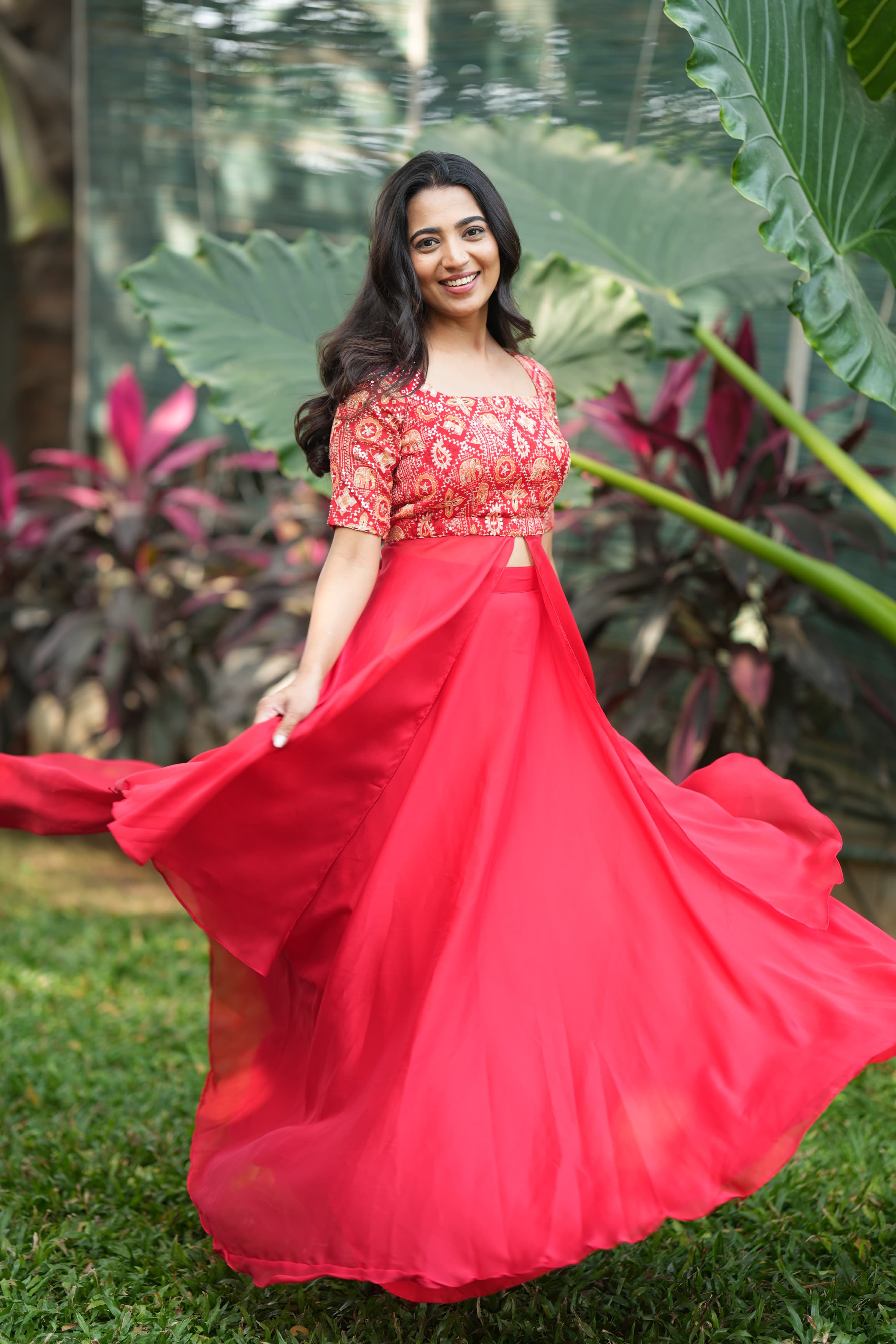 DD653 Sanjana Designer Slit Anarkali Dress with Skirt - Elegant Indian Ethnic Wear for Weddings, Parties & Festive Occasions