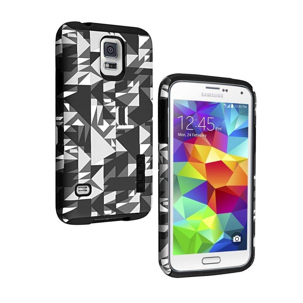 Incipio DualPro Protective Case for Samsung Galaxy S5 - Geometric Design | Shockproof & Slim Cover for Everyday Use | Perfect for Work, Travel & Outdoor Activities