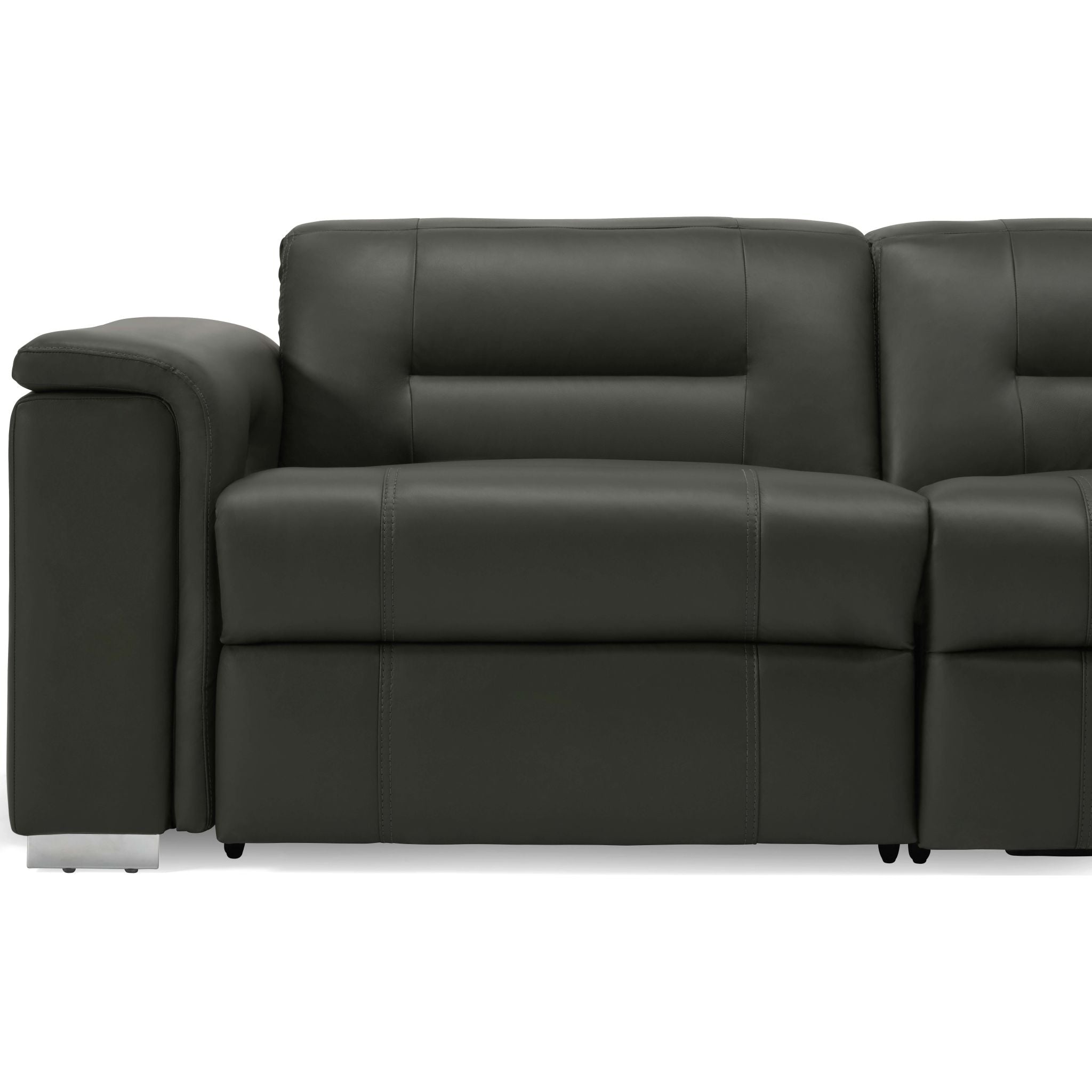 4-Piece Power Reclining Sectional Sofa with USB Ports - Modern L-Shaped Leather Living Room Couch for Home Theater & Family Gatherings
