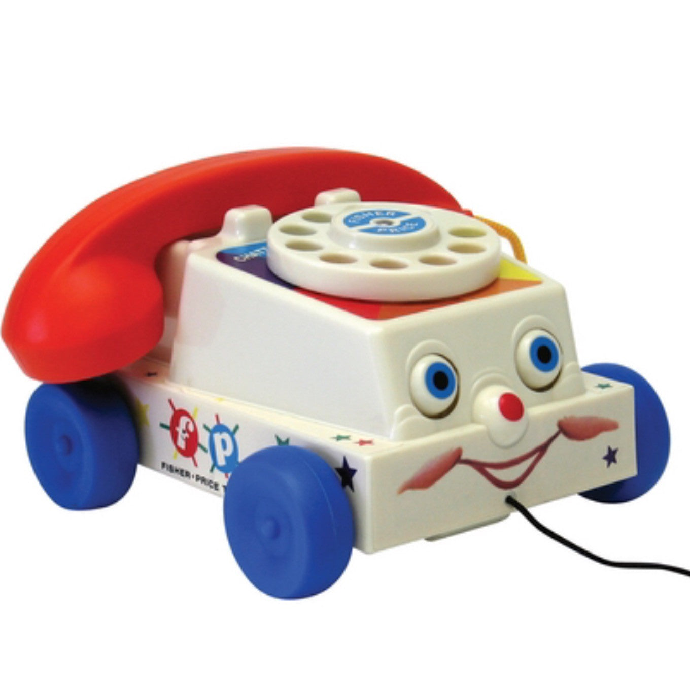 Fisher-Price Chatter Phone Retro Pull Toy for Toddlers - Classic Push & Pull Learning Toy for Kids Ages 1-3 Years - Fun Pretend Play Phone for Early Childhood Development (Home, Daycare, Preschool)