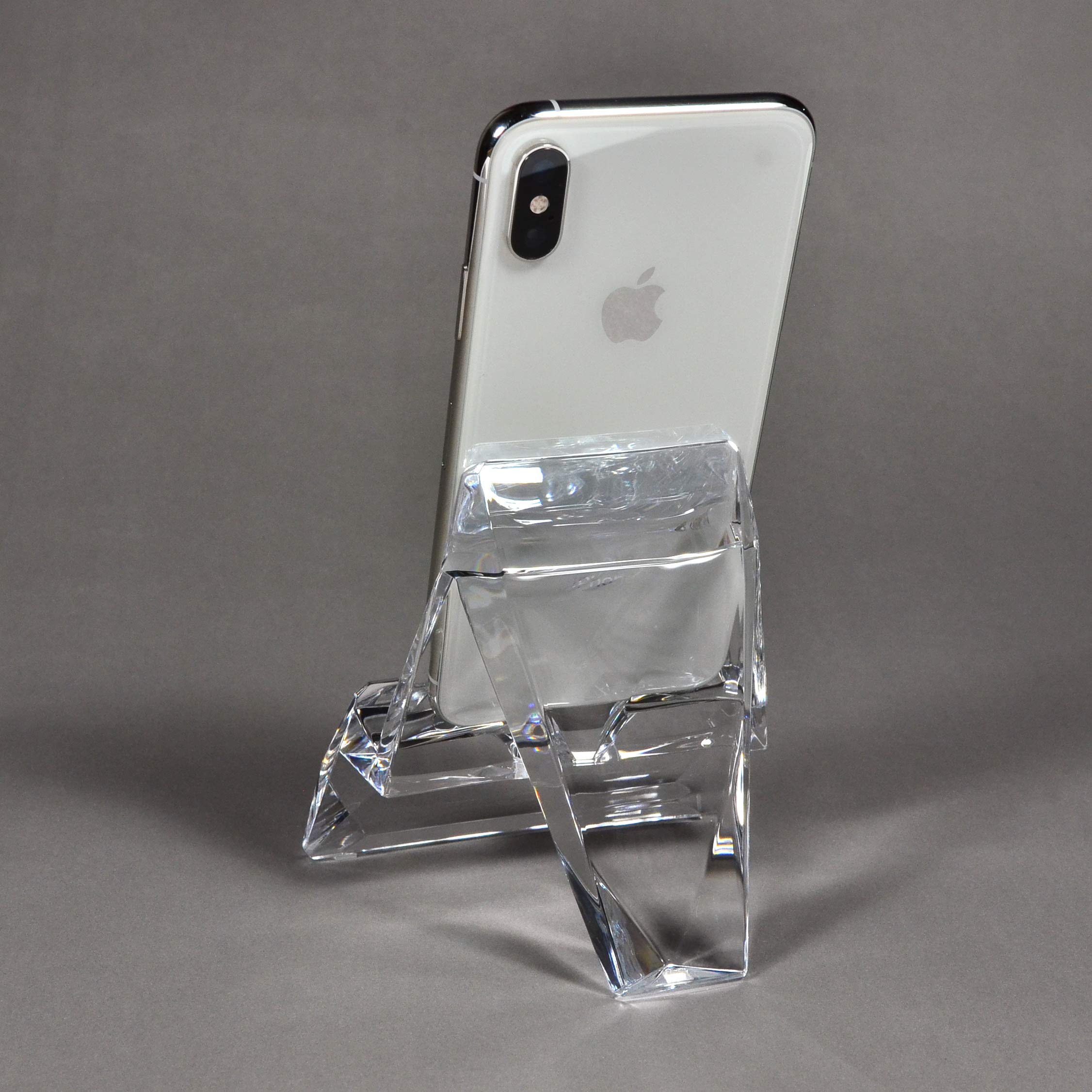Clear Acrylic Phone Stand & Tablet Holder - Adjustable Desk Organizer for Office, Home, and Travel | Perfect for Video Calls, Reading, and Hands-Free Viewing