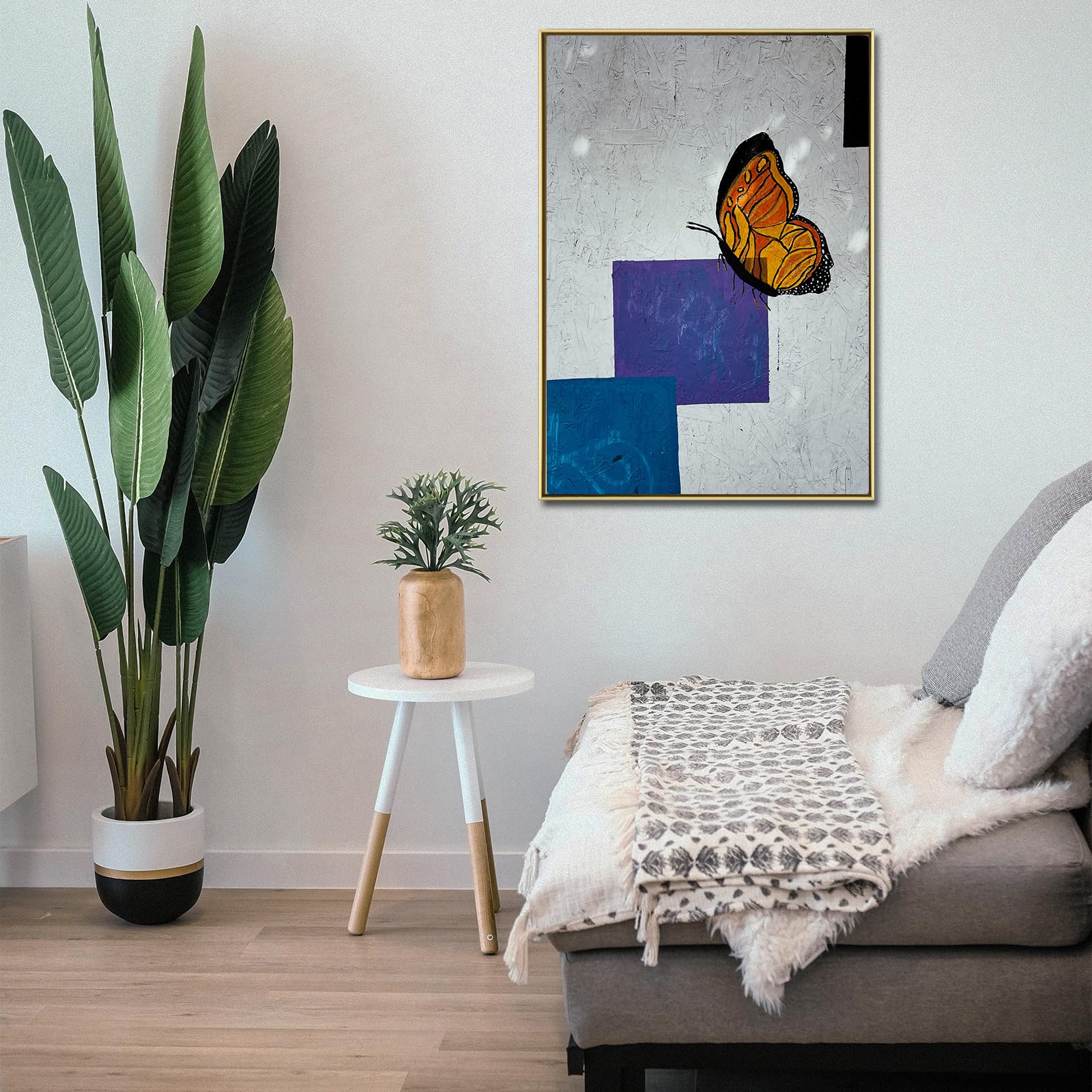 48x60 Floating Frame for Canvas Paintings & Prints - DIY Metal Floater Frame for Portrait/Landscape Oil Paintings - Gold Art Display Frame for Gallery, Home Office & Living Room Decor - Perfect for Art Shows & Wall Displays
