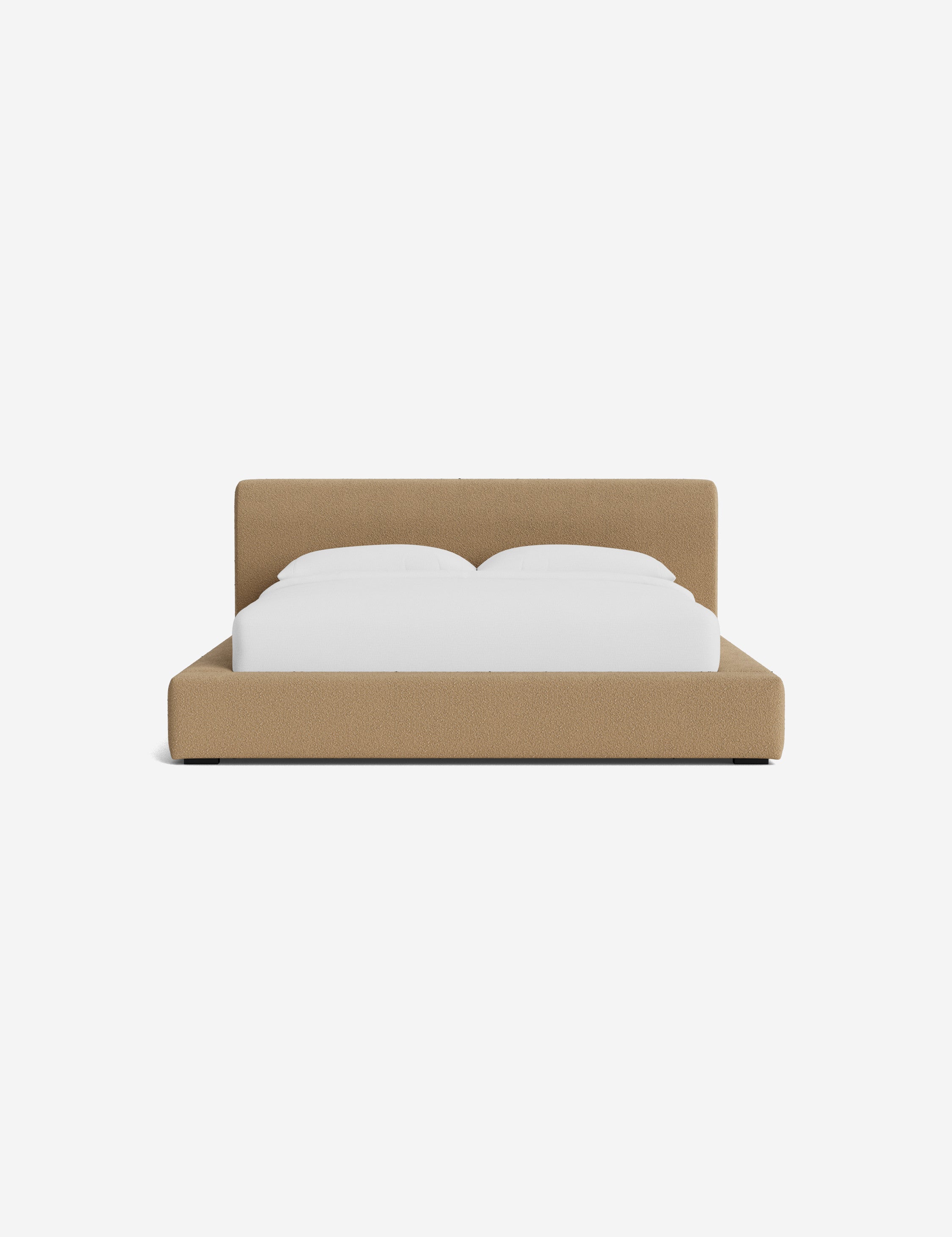 Clayton Platform Bed Frame - Queen Size, Modern Minimalist Wooden Bed with Sturdy Slat Support - Perfect for Bedroom, Guest Room, or Studio Apartment