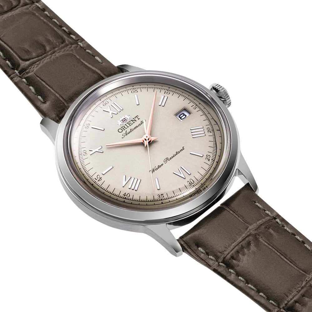 Bambino Version 2 40.5mm Beige Leather Strap Watch - Classic Dress Watch for Men, Perfect for Business, Formal Occasions & Everyday Wear