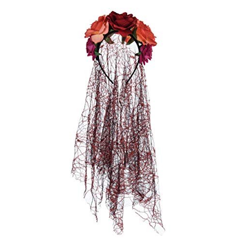 Spider Web Veil Red Orange