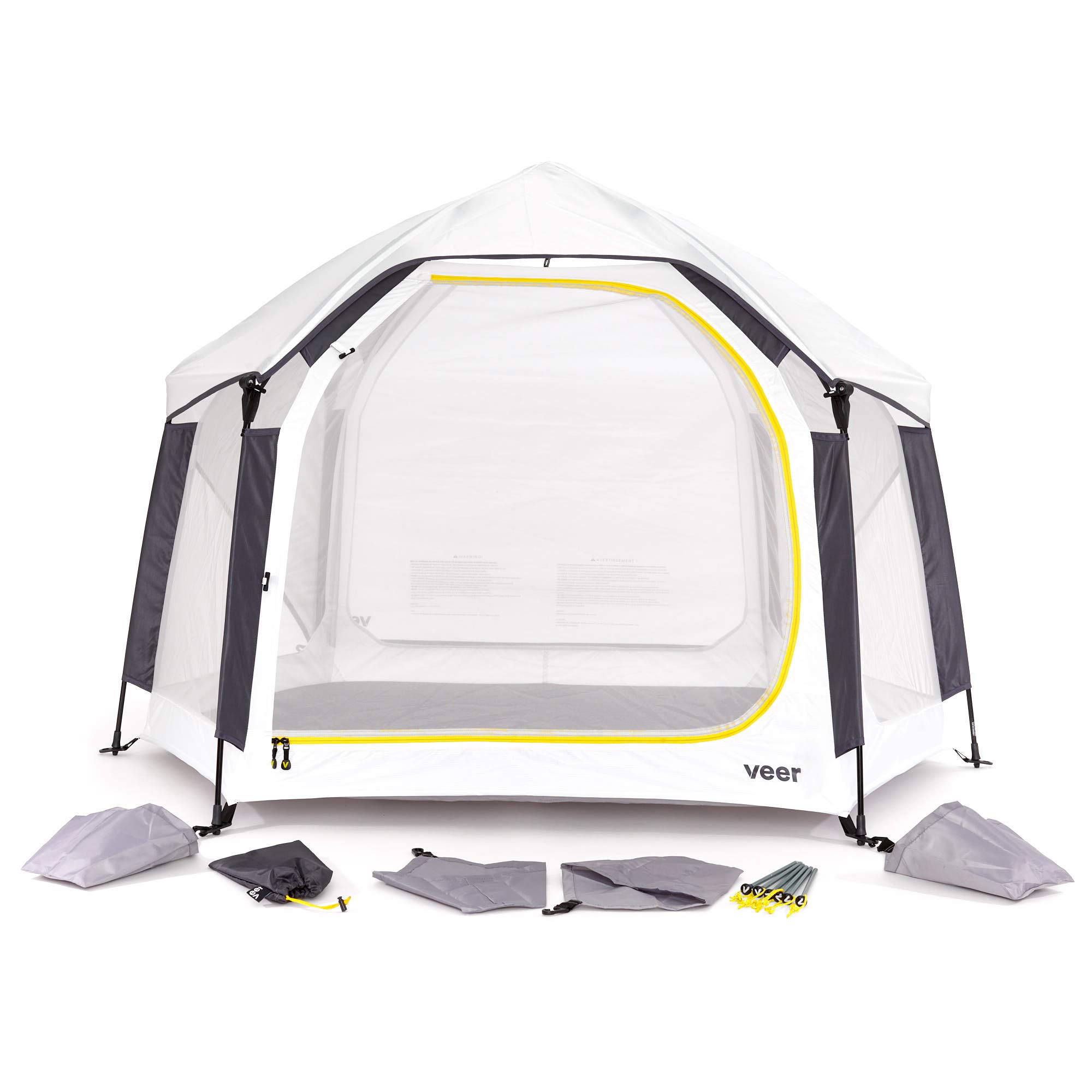 Veer Basecamp - JPMA Certified Portable Baby Playpen for Toddlers & Kids | Indoor & Outdoor Pop-Up Play Yard with Shade Canopy | Bug-Proof Design | Safety Certified Playard for Home, Travel & Backyard Adventures