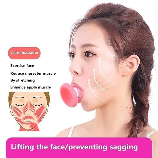 Jaw and Neck Toning Exerciser for Women - Face Lift & Skin Firming Device, V-Shape Double Chin Reducer, Portable Anti-Wrinkle Mouth Exercise Tool for Slimming - Perfect for Home Gym, Travel & Daily Beauty Routine