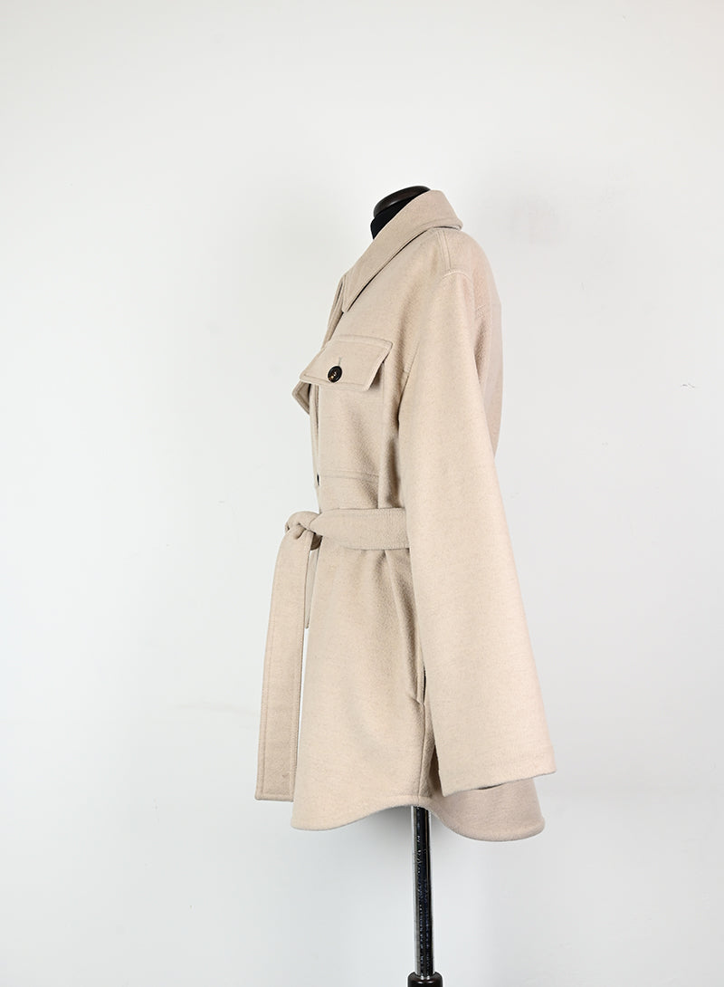 Brunello Cucinelli Beige Wool Coat Size 42 | Premium Italian Cashmere Blend Overcoat for Men | Perfect for Business Meetings & Winter Fashion