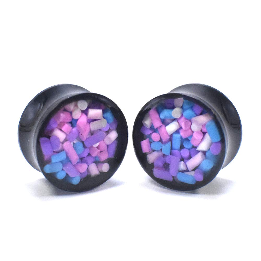 Vibrant Acrylic Chocolate Color Ear Tunnels Plugs & Gauges - Body Jewelry for Ear Stretching - Perfect for Piercing Enthusiasts and Alternative Fashion Lovers