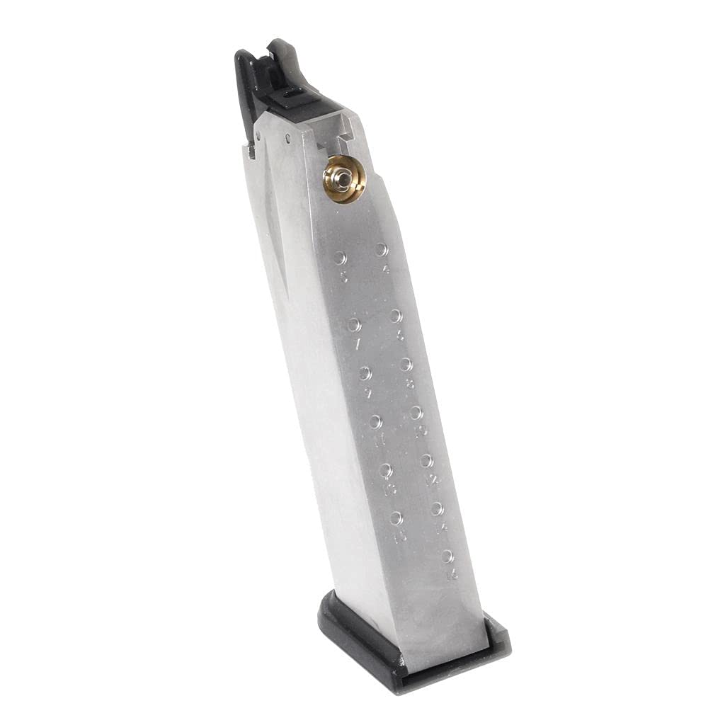 WE-TECH Air Venturi Springfield Armory XDM Series GBB Pistol Magazine - 3pcs 25rd Gas Magazines (Silver) for Airsoft Spare Parts | Perfect for Target Practice & Competitive Shooting