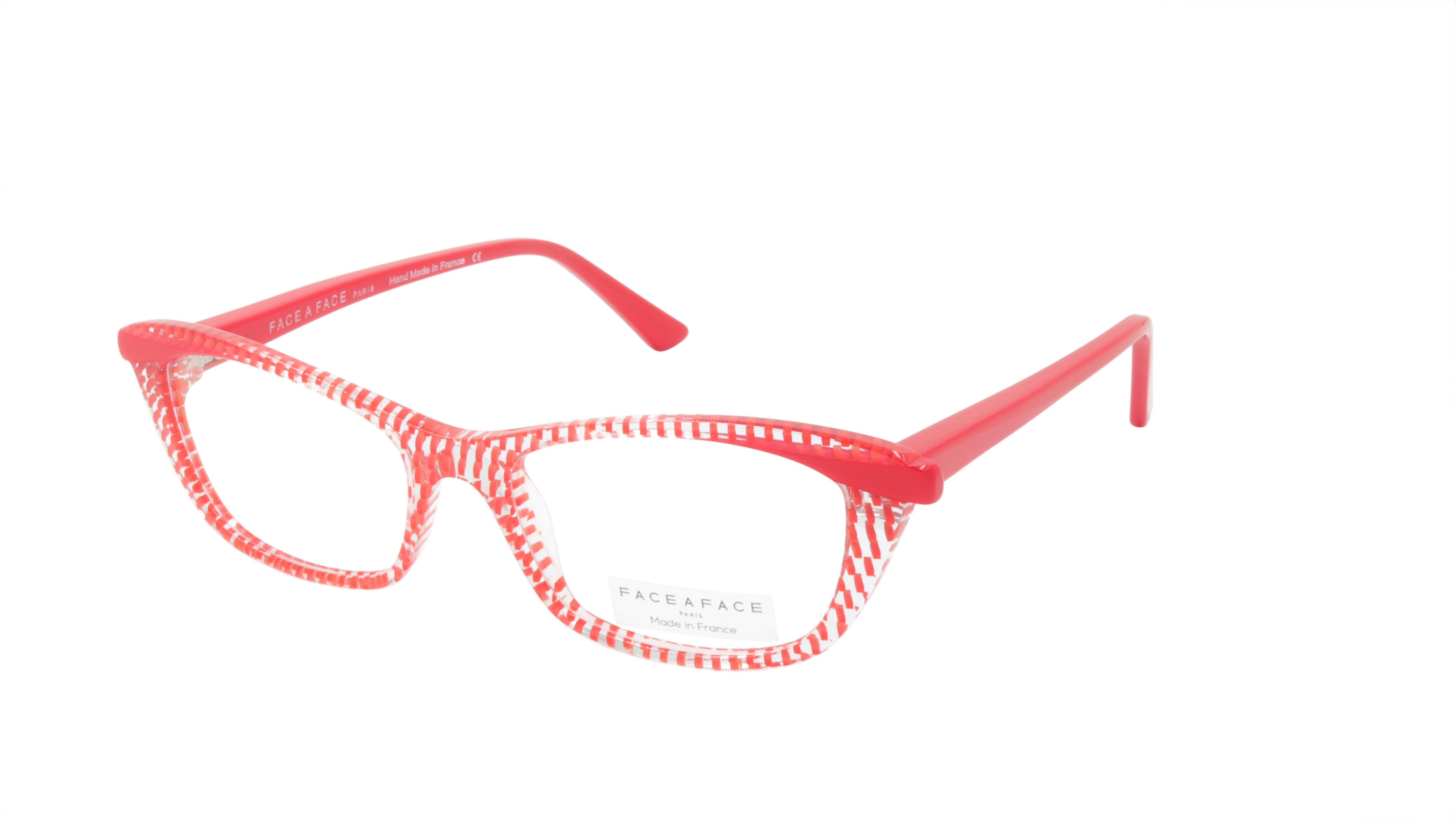 Face A Face Eyewear - Red Stripe & Crystal Clear Glasses for Women & Men | Fashion Sunglasses for Everyday Wear, Outdoor Activities & Special Occasions