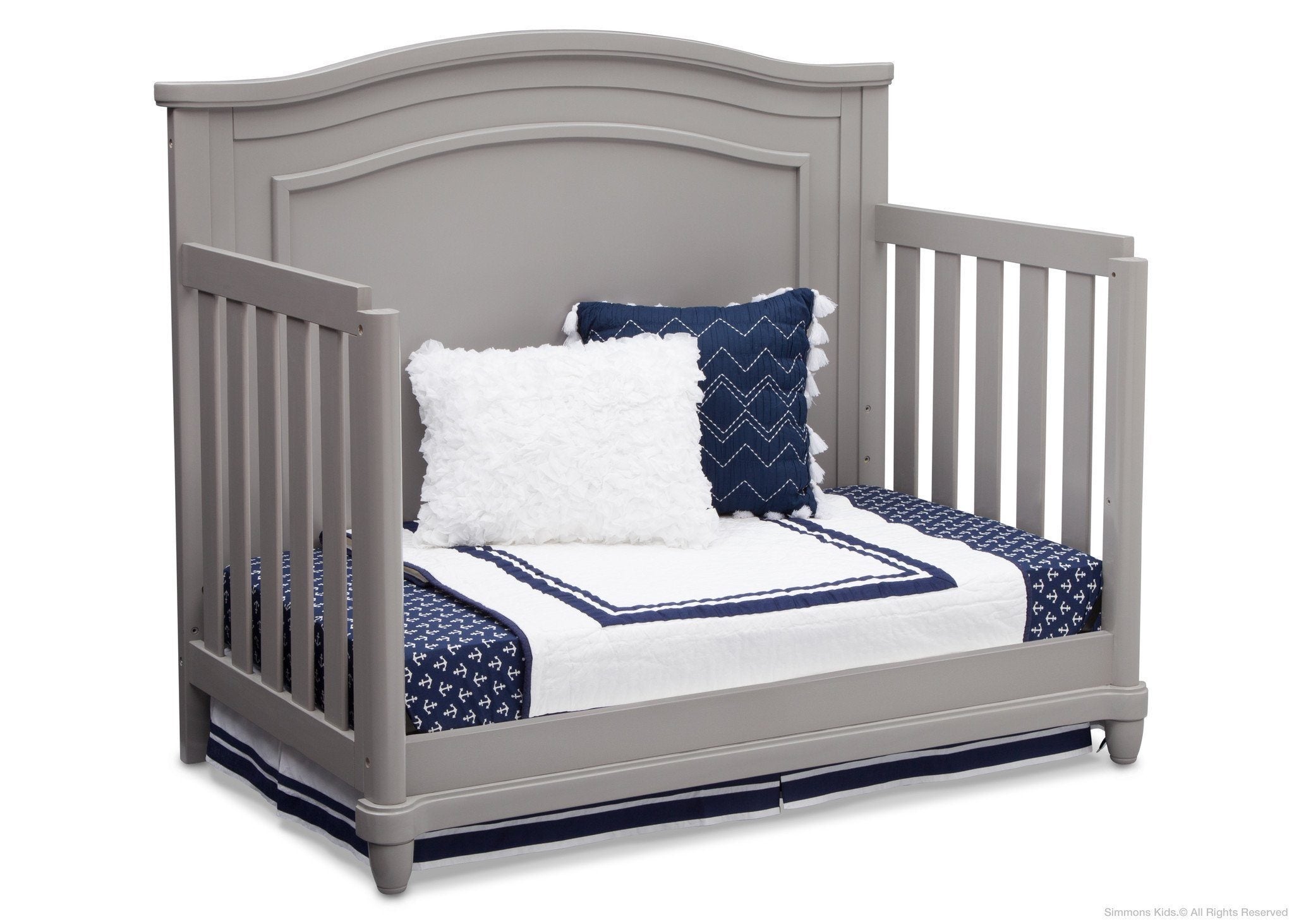Belmont 4-in-1 Convertible Baby Crib - White Nursery Furniture for Newborn to Toddler Bed | Perfect for Modern Nursery, Bedroom & Daycare Use