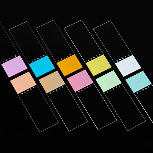 Globe Scientific Diamond 1380-50D Premium White Glass Microscope Slides - 25x75mm, Ground Edges, Gold Frosted (1440 Pack) - Ideal for Lab Research, Classroom Education & Biological Sample Analysis