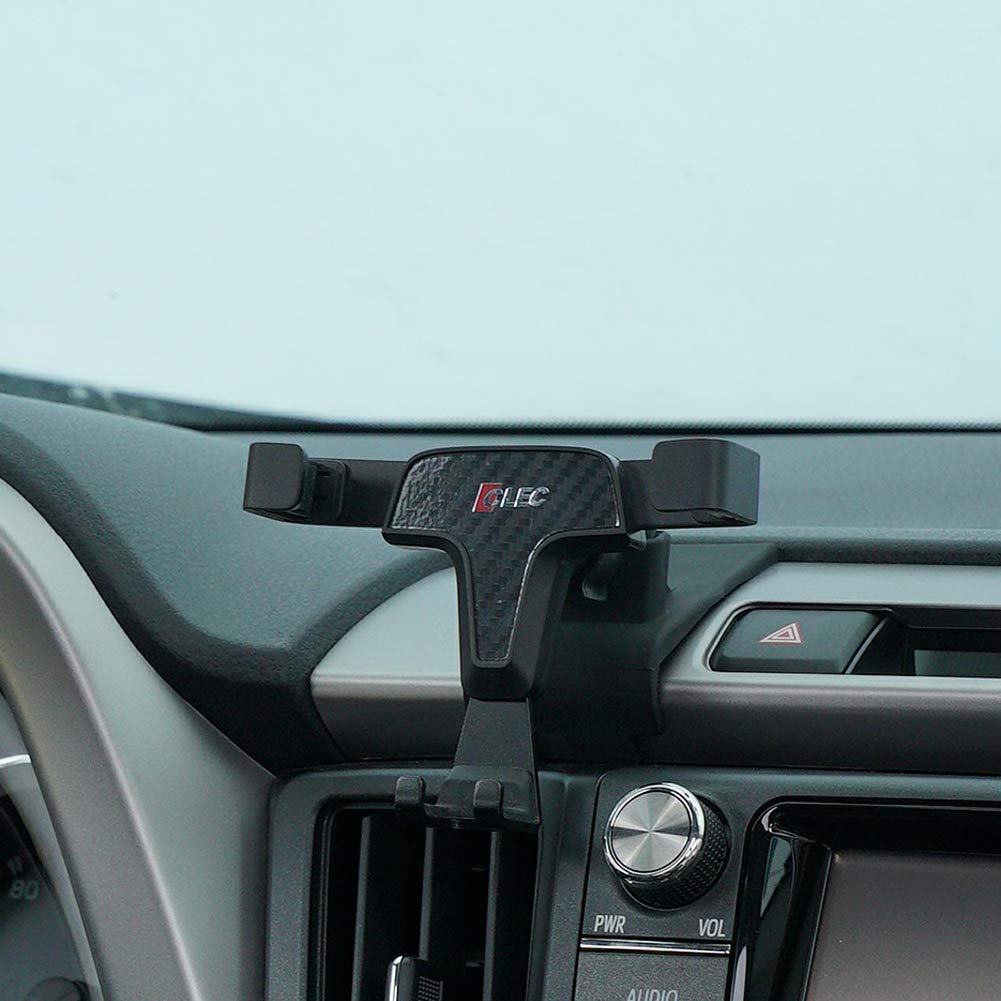 BEERTE Universal Car Phone Holder - Adjustable Air Vent & Dashboard Mount for Toyota RAV4 2017 2018 | Carbon Fiber Design | Fits All Smartphones (4-7 inches) | Perfect for GPS Navigation & Hands-Free Driving